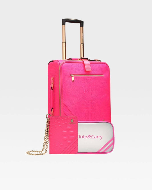 Apollo 2 Voyager Travel Set in Neon Pink