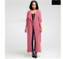 Load image into Gallery viewer, Womans Thin Long Duster Coat